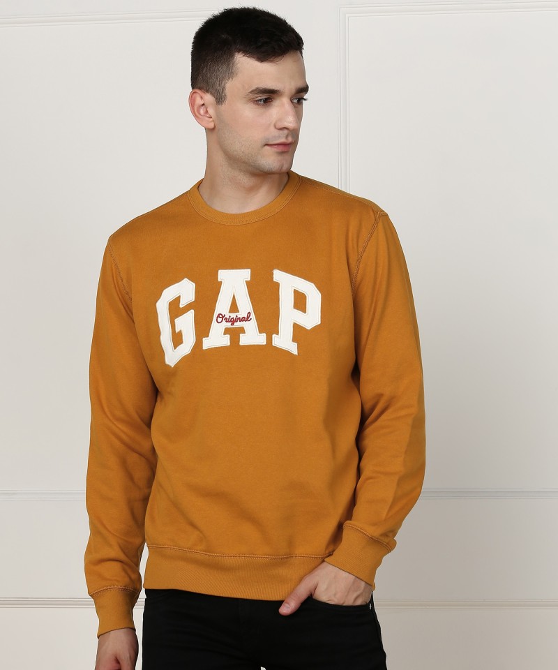 gap full sleeve applique men sweatshirt