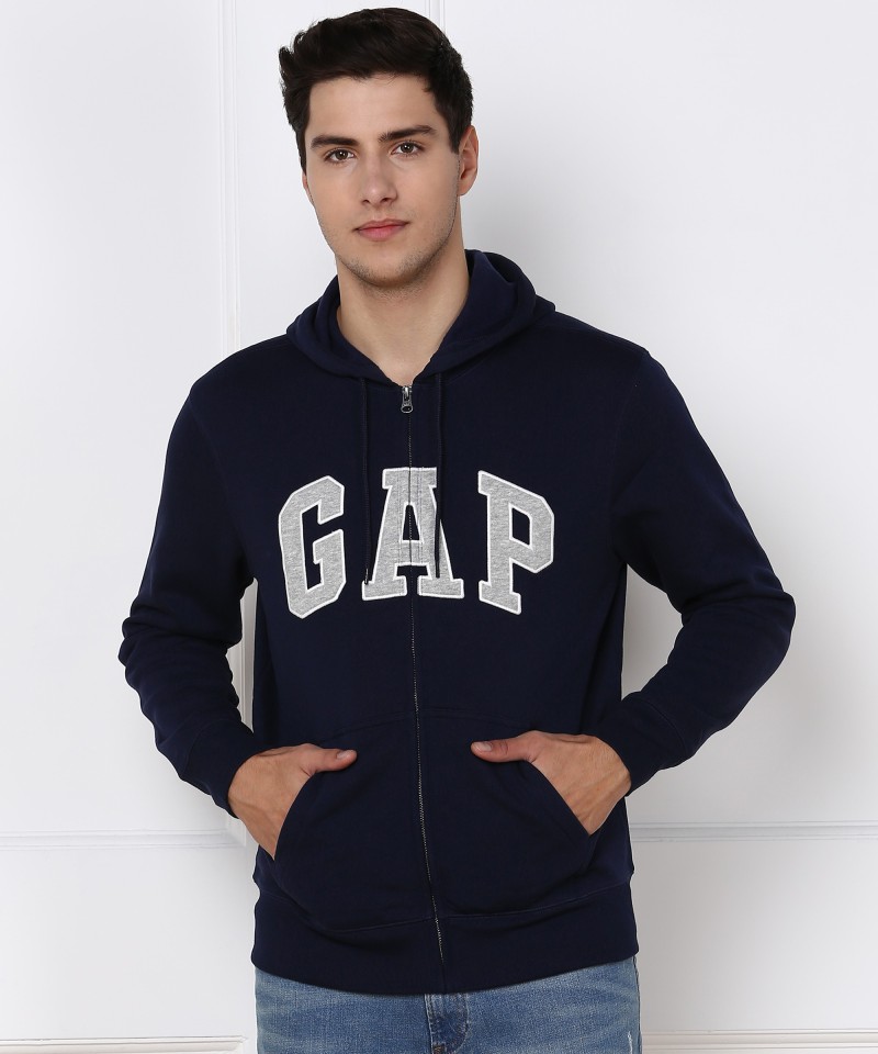 gap full sleeve applique men sweatshirt