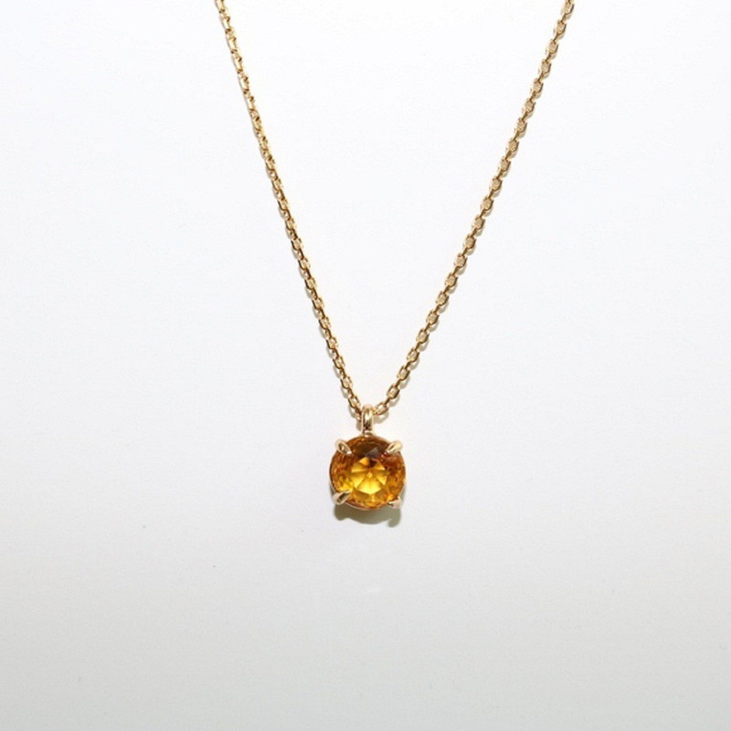 CEYLONMINE Citrine Pendant with Natural 