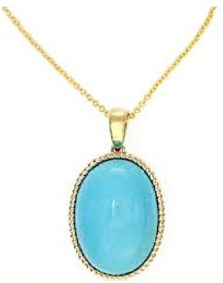 CEYLONMINE Turquoise Pendant with 
