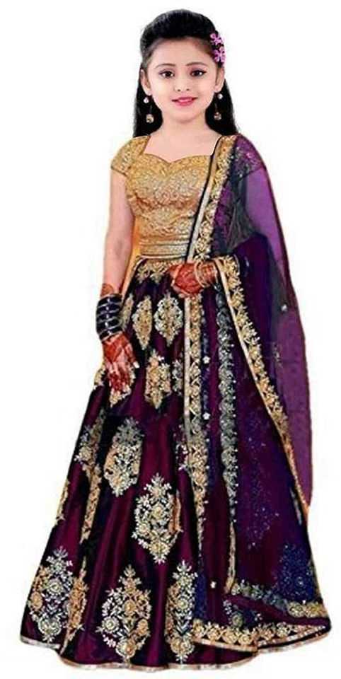 New Fashion Adda Girls Lehenga Choli Party Wear Embroidered Ghagra
