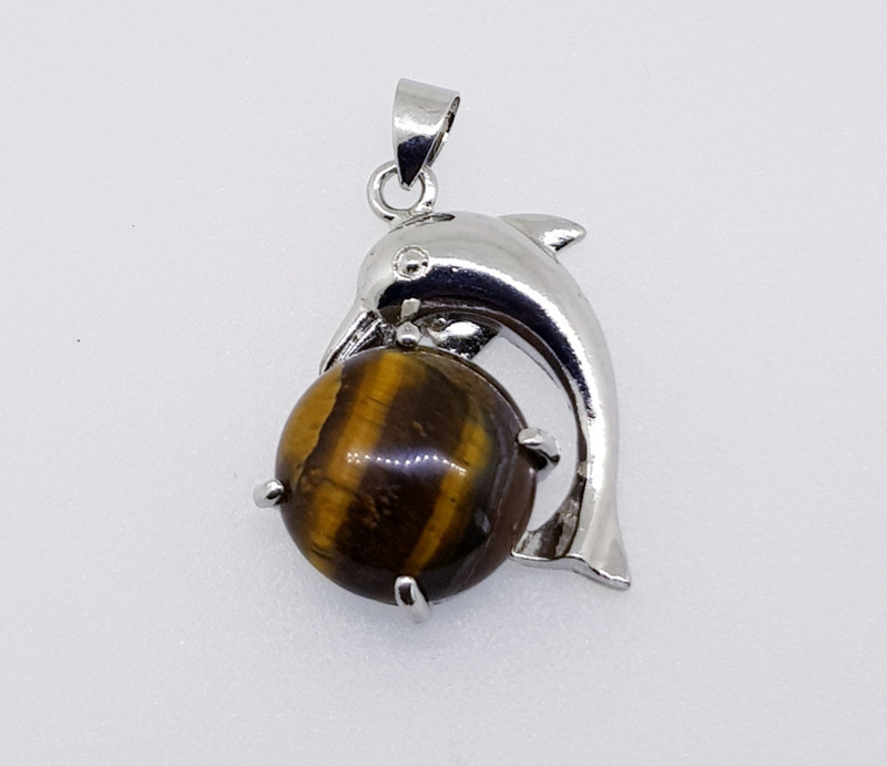Drishti Gem Lab TIGER EYE STONE PENDANT 