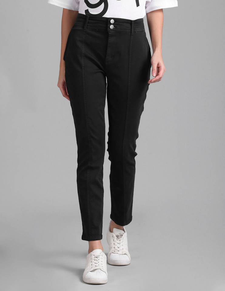 GAP Skinny Fit Women Black Trousers 