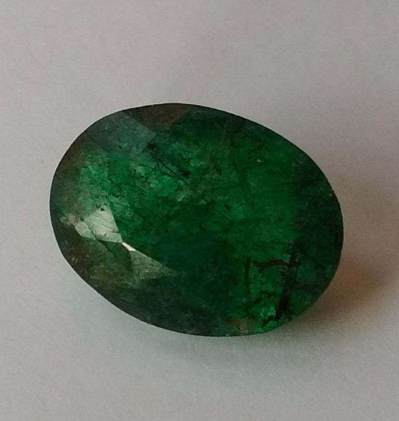 Top Quality Natural Emerald Natural Zambia Emerald Faceted Cut Oval Shape Ring Size Emerald