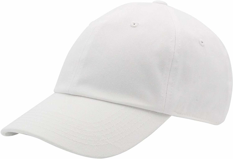 ZACHARIAS Solid Cotton White Cap Cap 