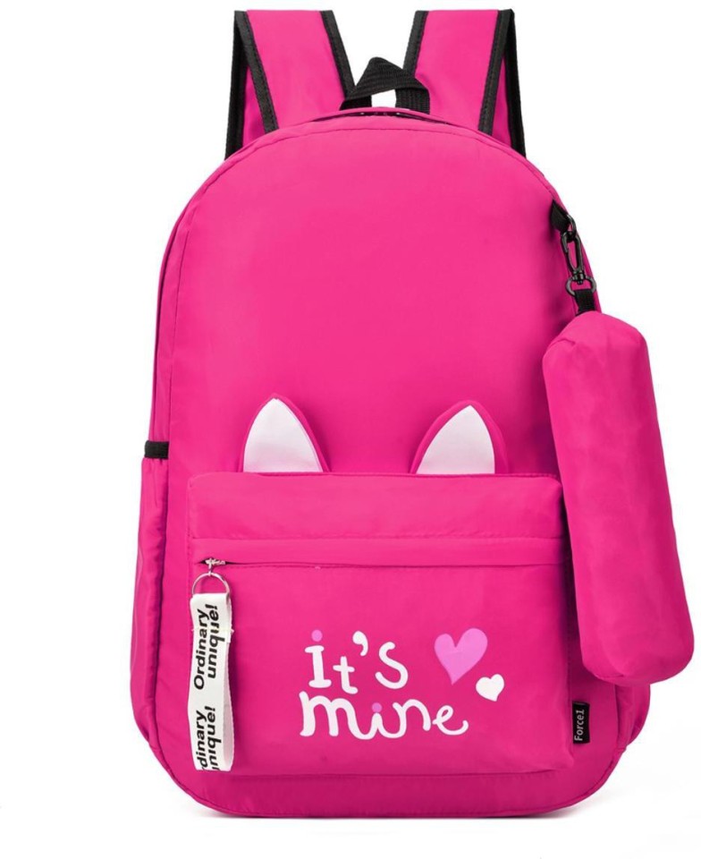 pink college backpack