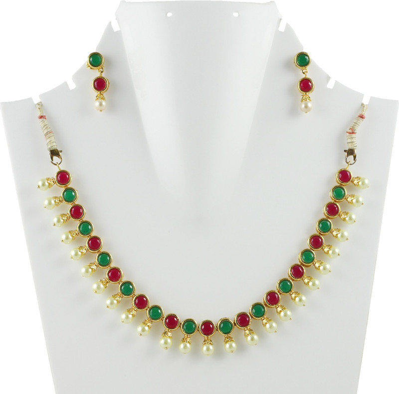green jewellery set flipkart