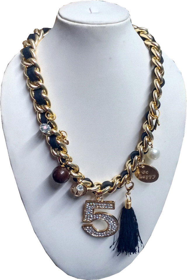 flipkart black metal necklace