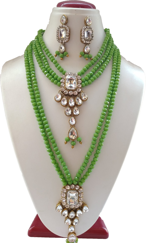 green jewellery set flipkart