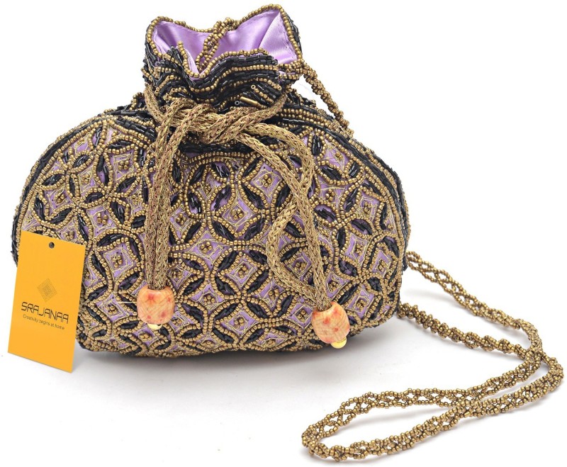 golden bridal purse