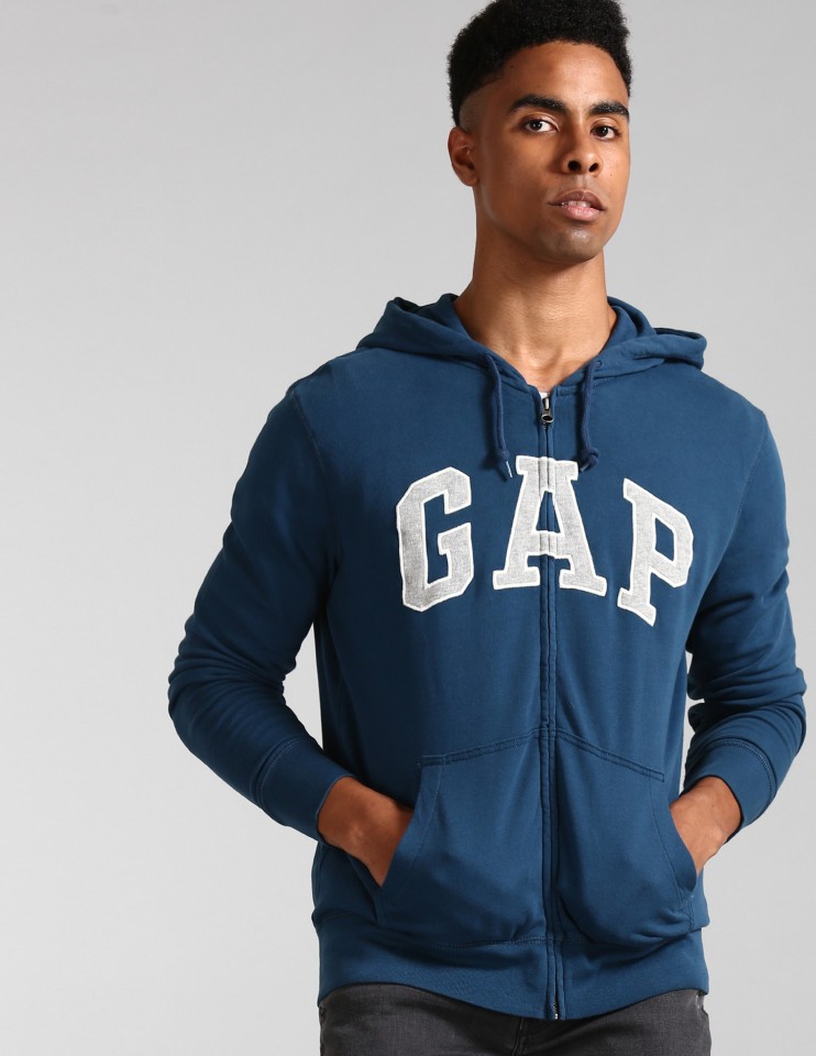 gap full sleeve applique men sweatshirt