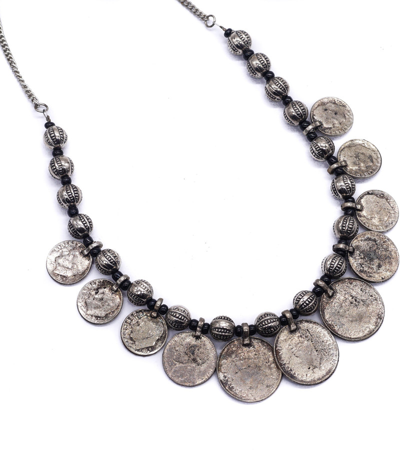 Mayine Silver Black Beads Victorian 