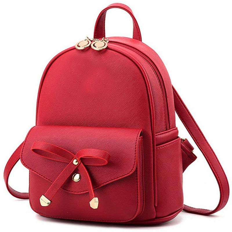 red fashion backpack