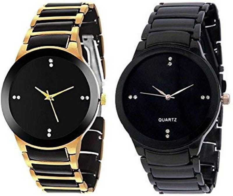 Akchoiceonline Gold Black Whatch For Boy S Men S Combo Of 2 Watch Analog Watch For Men Buy Akchoiceonline Gold Black Whatch For Boy S Men S Combo Of 2