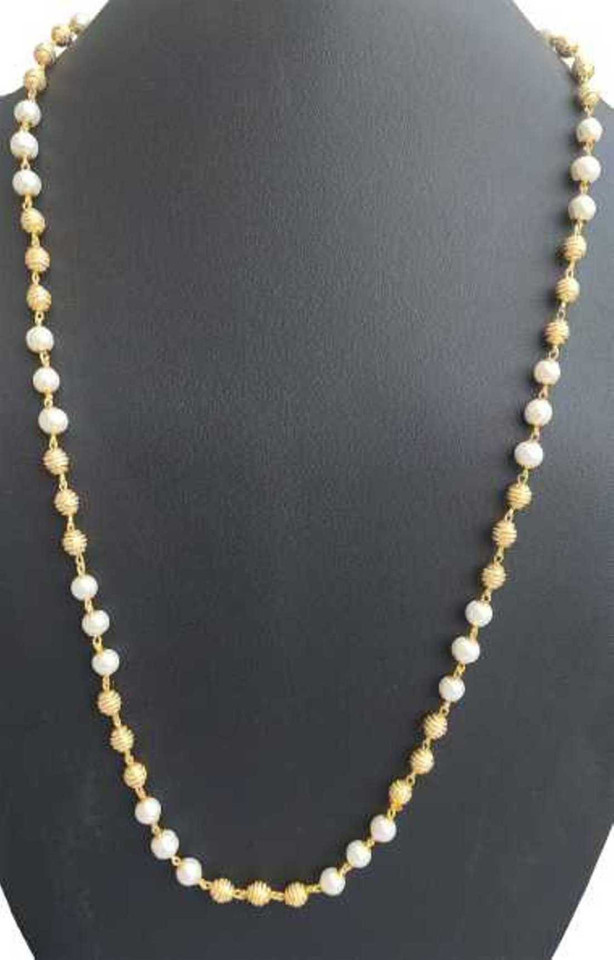 Golden moti mala Clearance