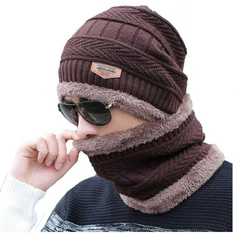 Embellished Beanie with neck muff Cap 