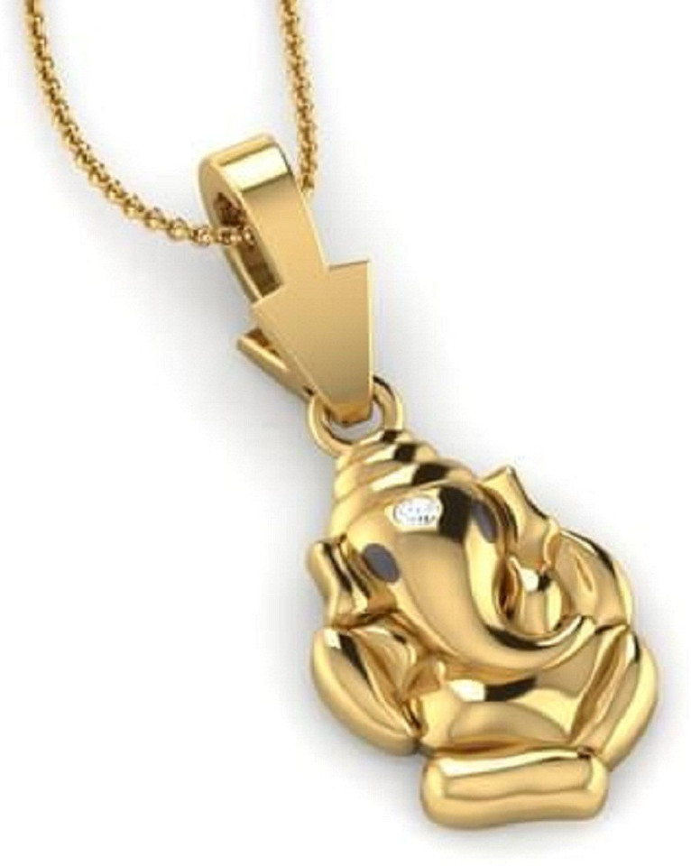 KUNDLI GEMS Ganesha Pendant Gold Locket 