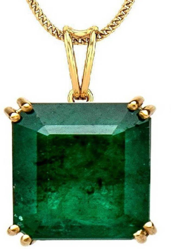 KUNDLI GEMS Emerald Pendant Original 