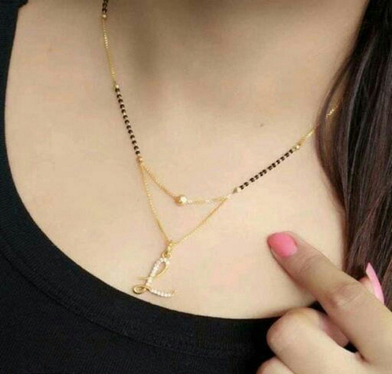 jewel STORE L LETTER MANGALSUTRA Alloy 