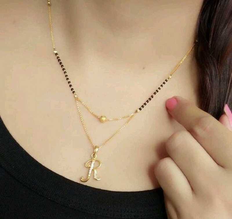 picture Alphabet Stylish Name Locket Designs jewel world mangalsutra r letter gold plated pendant locket for girls women alloy design new model 18 inch short long stylish traditional fashionable
