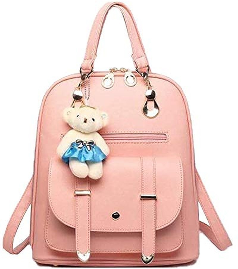 ANAYZA FASHION Girl's Fashion Pithu Bag for Travel/School (Material : PU  Leather)(Pack of 1) 2 L Backpack Baby Pink - Price in India | Flipkart.com