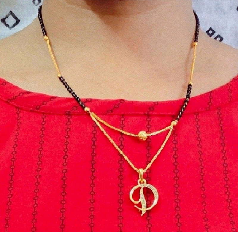Jewel WORLD D Letter mangalsutra 