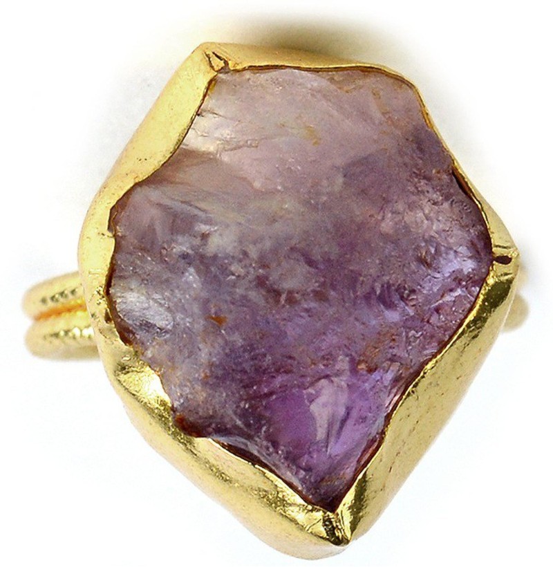 size 2 Purple Fluorite Copper Ring