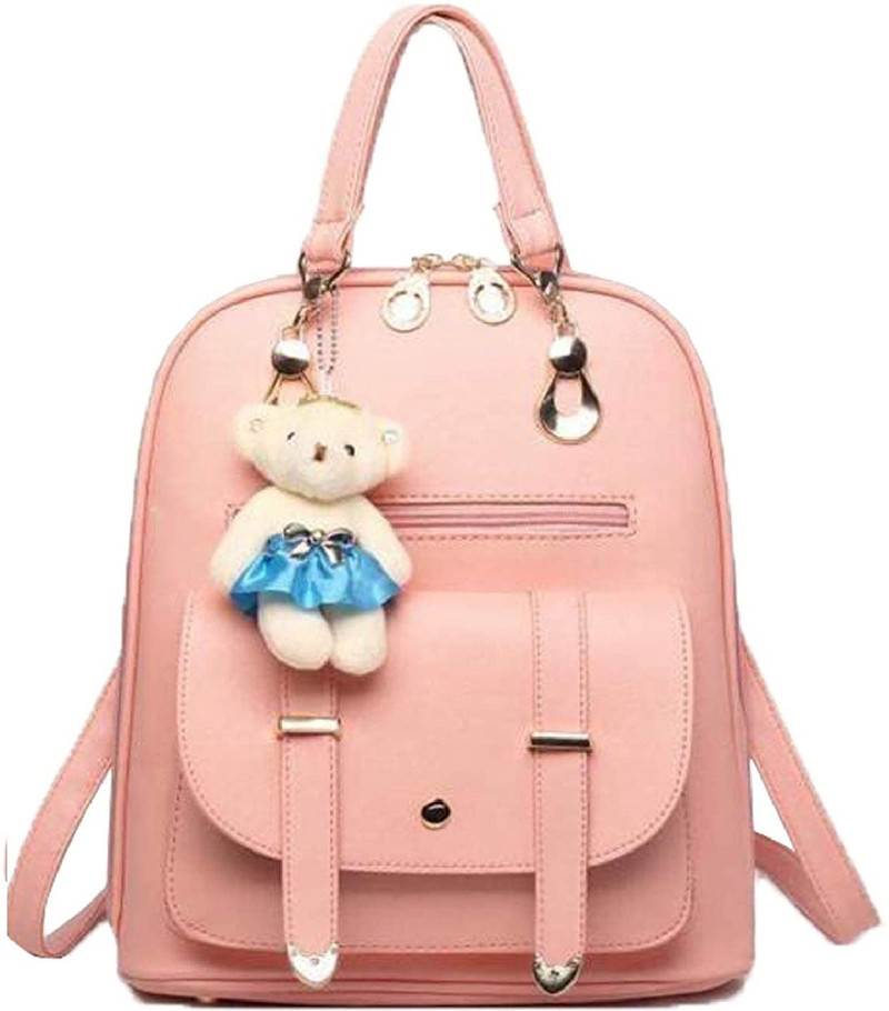 light pink leather mini backpack