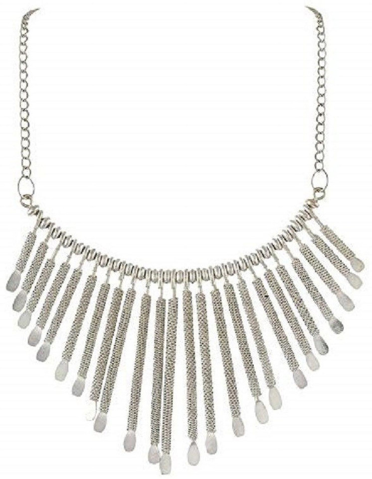 silver necklace set flipkart