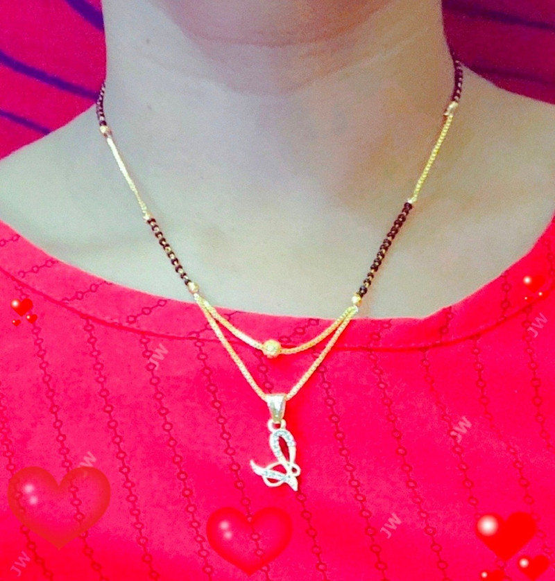 Vraj india V letter mangalsutra gold 