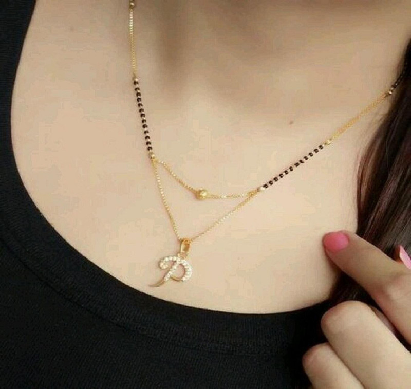 jewel STORE P letter mangalsutra gold 
