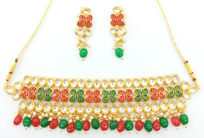 green jewellery set flipkart