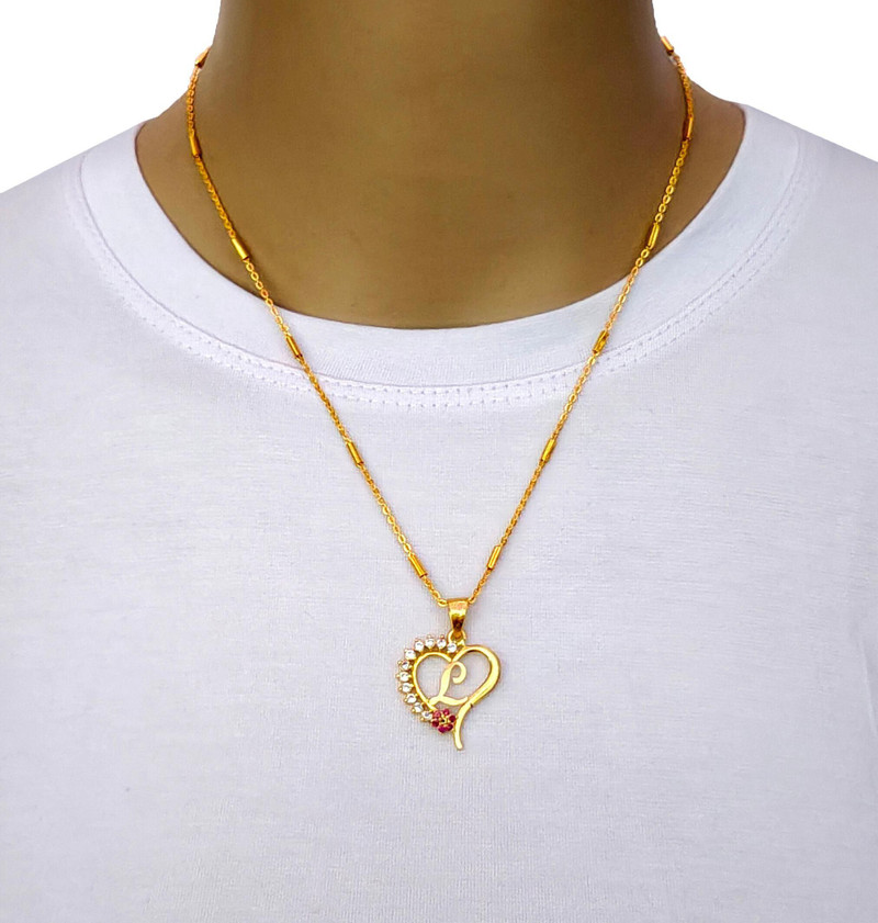 Jewel WORLD L letter locket pendants 