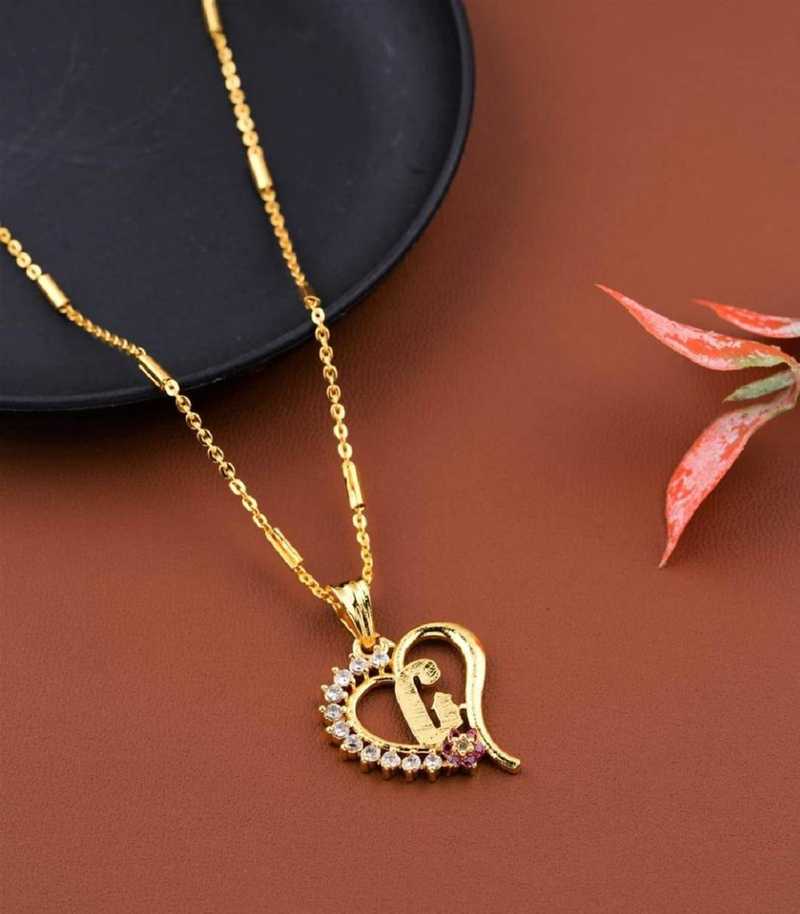 Jewel World G Letter Locket Pendants Alphabet Name Gold Plated Alloy New Model Design With 19 Inch Chain For Girls Women Gold Plated Alloy Price In India Buy Jewel World G Letter Locket