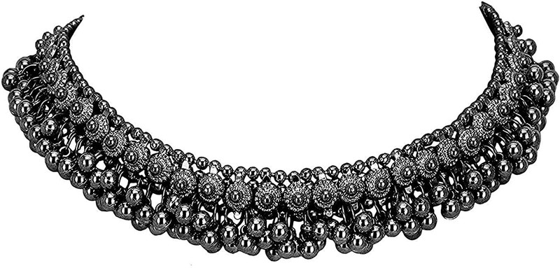 Yellow Jewels Rhodium Plated Metal 