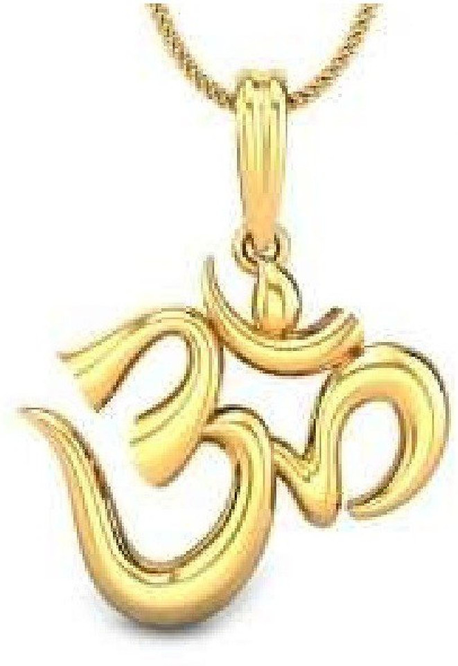 CEYLONMINE Gold Om Pendant Beautiful 