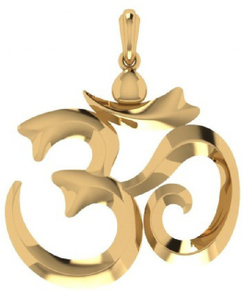 KUNDLI GEMS Gold Om Pendant Beautiful 