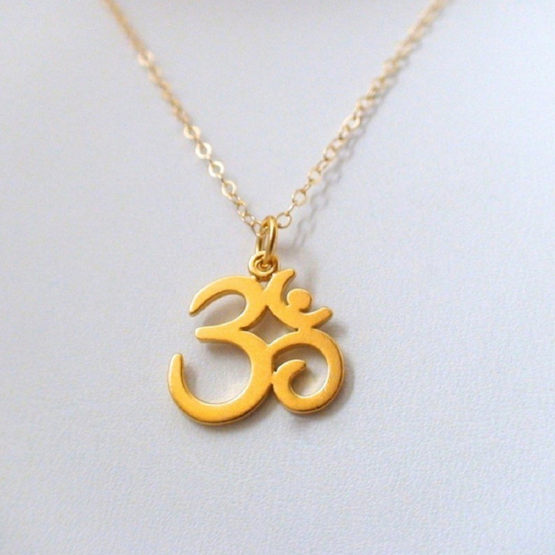 RATAN BAZAAR Om Pendant Gold Beautiful 