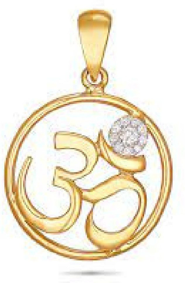 CEYLONMINE Om Pendant Om Gold Pendant 