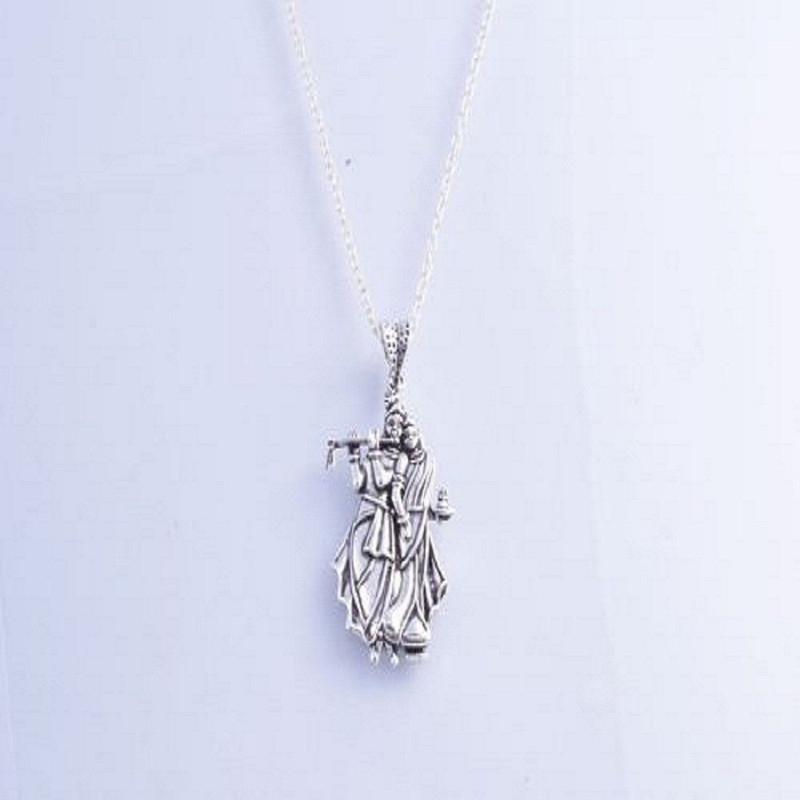 Jaipur Gemstone Radha Krishna Pendant 