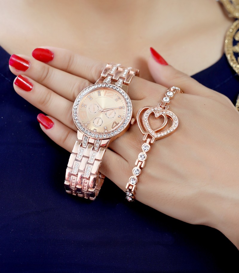 watch with bracelet set flipkart