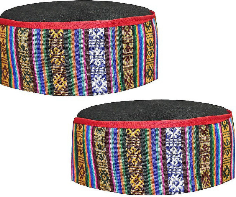 Tritika Self Design Himachali Cap black 