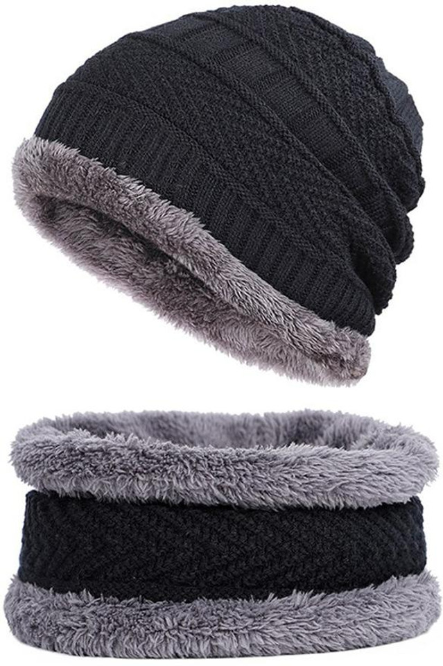 Apni Dukan Solid woolen cap with 