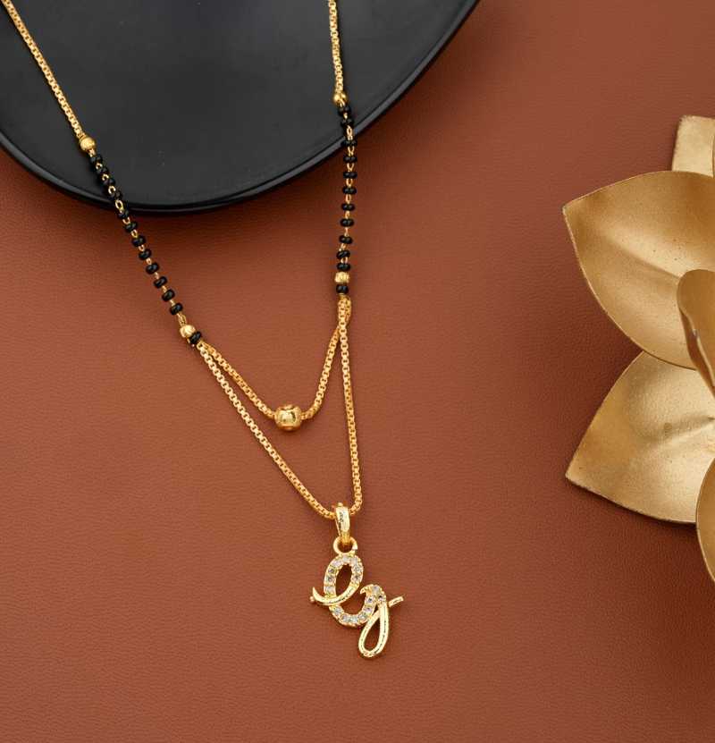 Jewel Store G Letter Mangalsutra Gold Plated Pendant Locket For Girls Women Alloy Design New Model 18 Inch Short Long Stylish Traditional Fashionable Chain Alphabet Name Mangalsutras Alloy Mangalsutra Price In India Buy