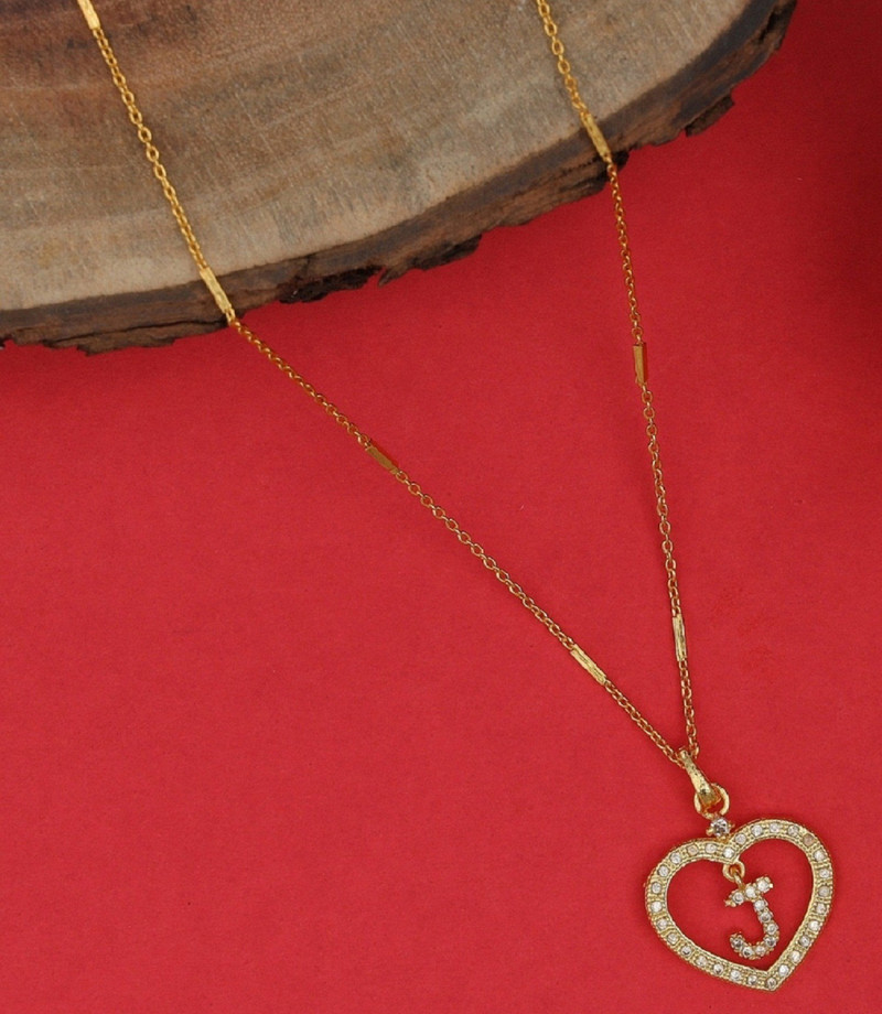 LETTER PENDANT NECKLACE CHAIN 