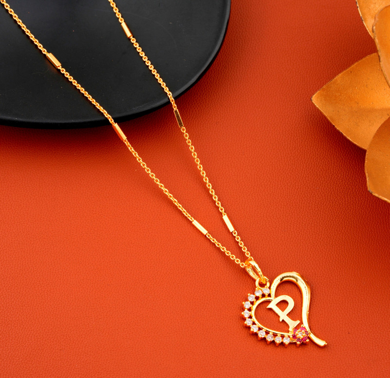 P letter locket pendants Alphabet 