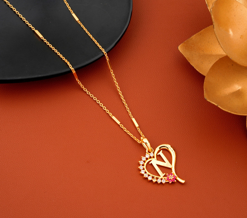 Jewel WORLD N letter locket pendants 