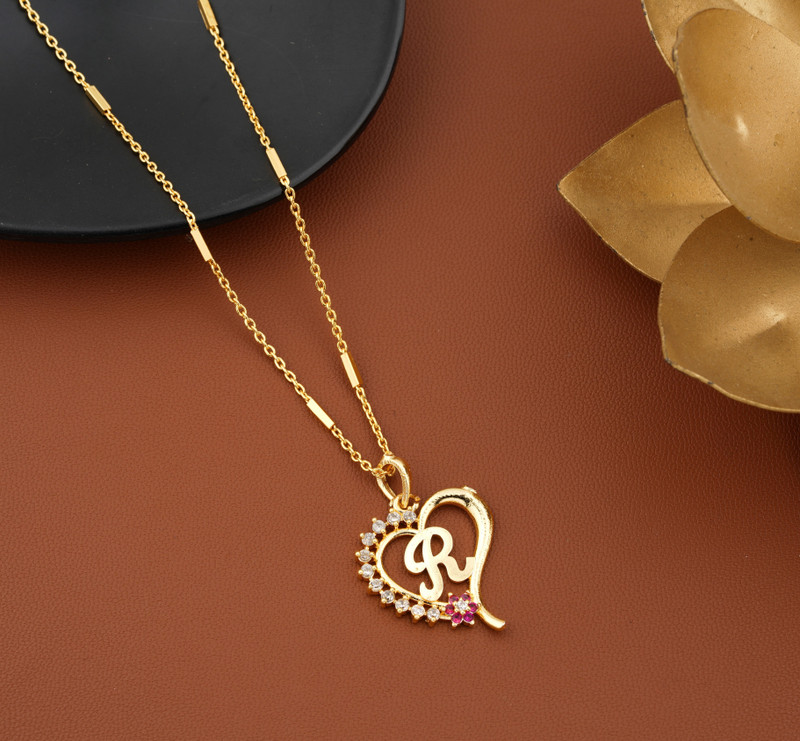 Jewel WORLD R letter locket pendants 