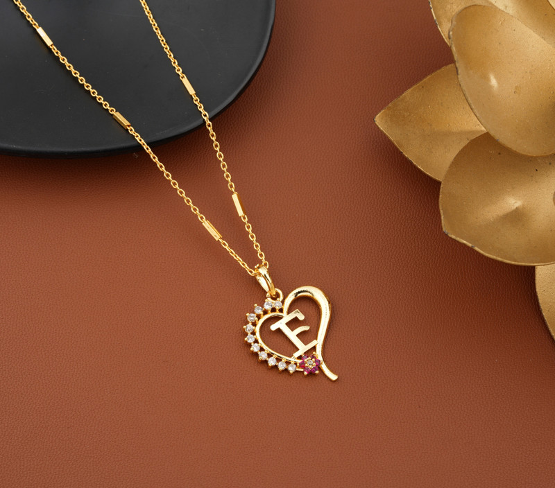 Jewel WORLD F letter locket pendants 
