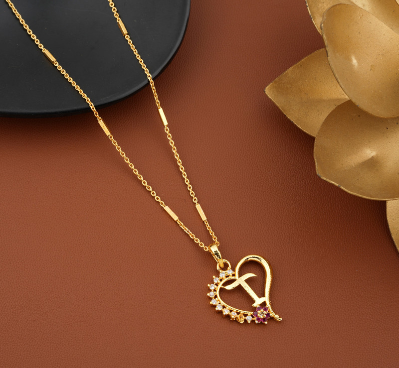 Jewel WORLD T letter locket pendants 